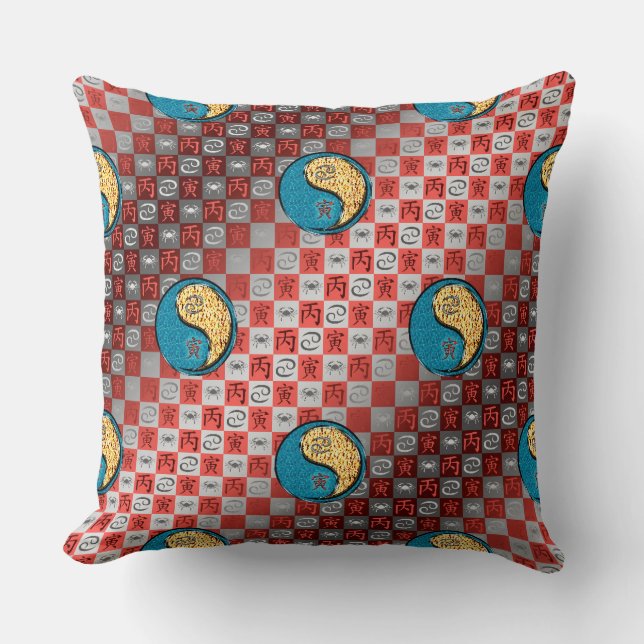 Coussin Cancer & Tigre de Feu (Recto)