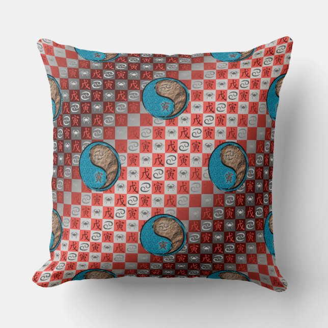 Coussin Cancer & Tigre de Terre (Recto)