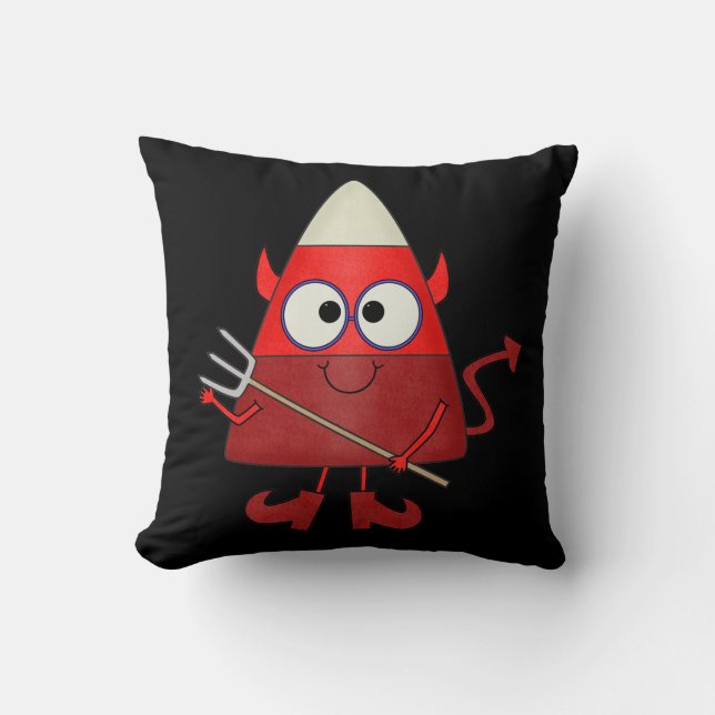 Coussin Candy Corn Devil Halloween (Recto)