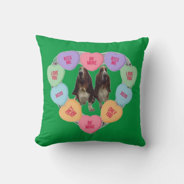 Coussin Candy Love Coeurs avec des actifs (Recto)