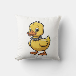 Coussin Caneton Punk – Art Animalier Rebelle et Drôle