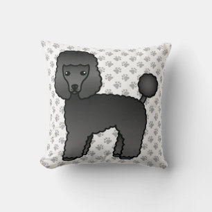 Coussin Caniche jouet noir Chien de dessin animé mignon