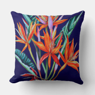 Coussin canna floral tropical