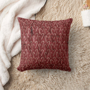 Coussin Canneberges élégantes rouges de Noël pour les fête