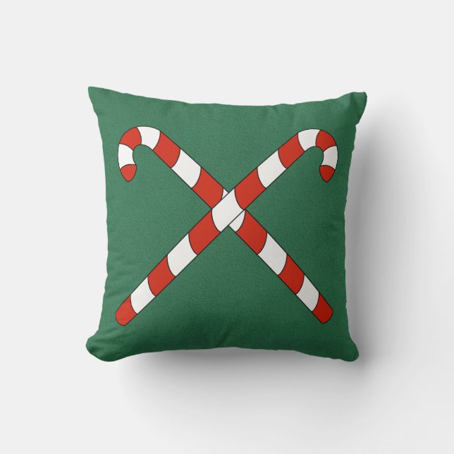 Coussin Cannes de bonbon croisées (Recto)