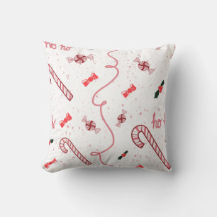 Coussin Cannes de bonbon de Noël et bonbons à la menthe
