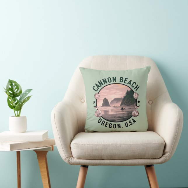Coussin Cannon Beach Retro Vignette (Chaise)