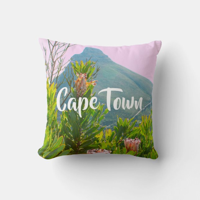 Coussin Cap Afrique du Sud Protea Lion's Head (Recto)