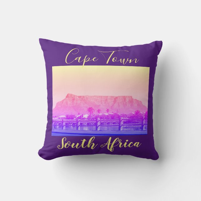 Coussin Cap Table Mountain Afrique du Sud Paysage (Recto)