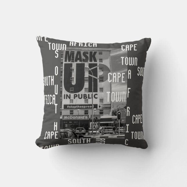 Coussin Cape Town Cityscape Architecture Afrique du Sud (Recto)