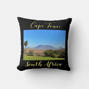 Coussin Cape Town Table Mountain View Gris