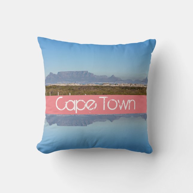 Coussin Cape Town Table Mountain ZA Afrique du Sud (Recto)