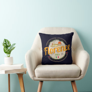 Coussin Capitale de Florence Toscane Italie souvenir vinta