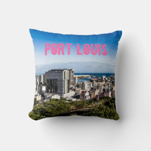 Coussin Capitale Maurice de Port Louis Skyline
