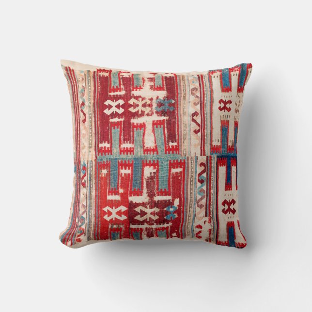 Coussin Cappadoce 18ème siècle Anatolie Kilim Imprimer (Recto)