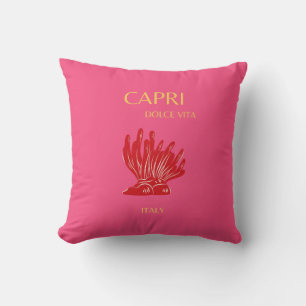 Coussin Capri, Italie, rose