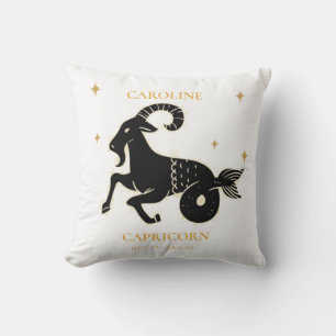 Coussin Capricorne Astrological Zodiac Signet Nom Cadeau