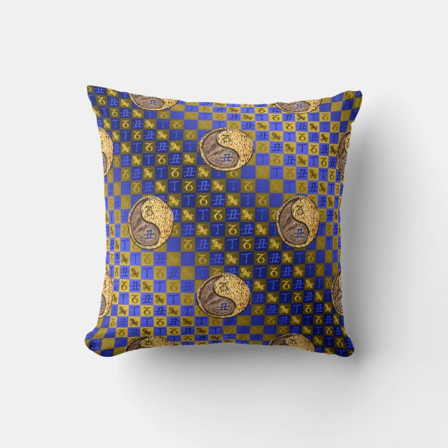 Coussin Capricorne & Bœuf de Feu (Recto)