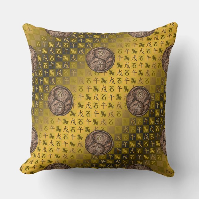Coussin Capricorne & Cheval de Terre (Recto)