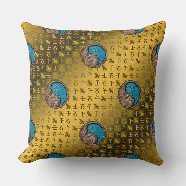 Coussin Capricorne & Cheval d'eau (Recto)