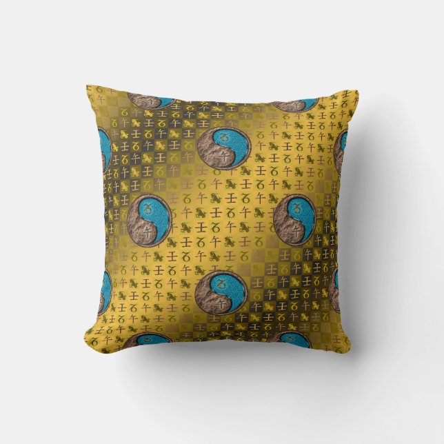 Coussin Capricorne & Cheval d'eau (Recto)