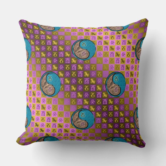 Coussin Capricorne & Coq d'eau (Recto)