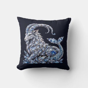 Coussin Capricorne Cristal Argenté   Zodiaque Luxe