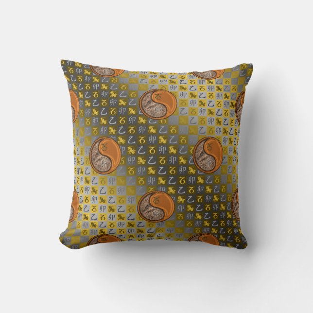 Coussin Capricorne & Lapin de bois (Recto)