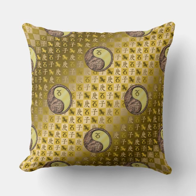 Coussin Capricorne & Rat de Métal (Recto)