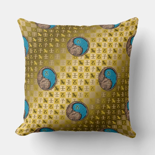 Coussin Capricorne & Rat d'eau (Recto)