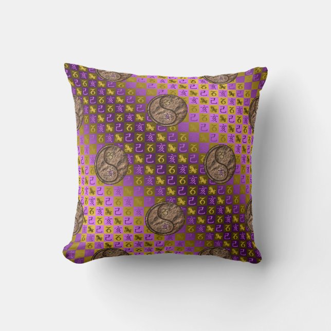 Coussin Capricorne & Sanglier de Terre (Recto)