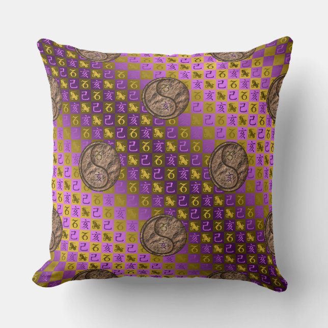 Coussin Capricorne & Sanglier de Terre (Recto)