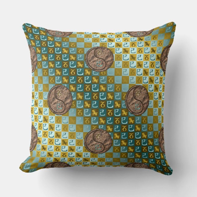 Coussin Capricorne & Serpent de terre (Recto)