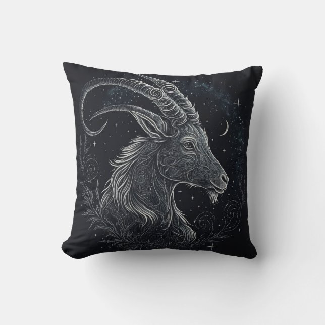 Coussin Capricorne Zodiac Astrologique (Recto)