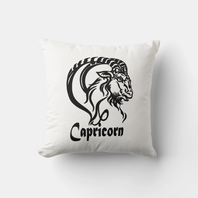 Coussin Capricorne Zodiaque de chèvre de mer (Recto)