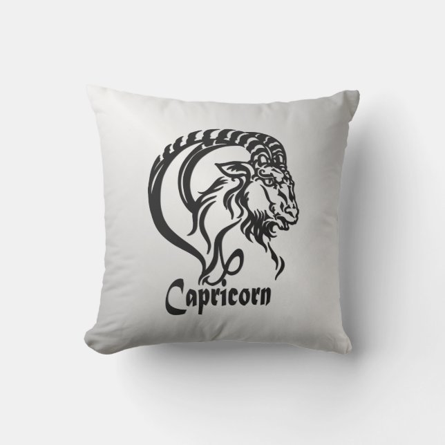 Coussin Capricorne Zodiaque de chèvre de mer (Recto)