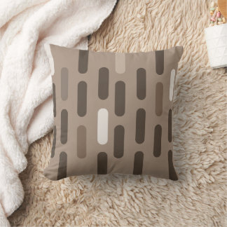 Coussin Capsule Brown terrestre moderne du milieu du siècl