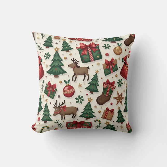 Coussin Capsule cadeau père Noël (Recto)