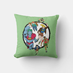 Coussin Captain Planet et les Planétètres Cercle Graphic