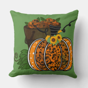 Coussin Capuchon de pommes Citrouille orange