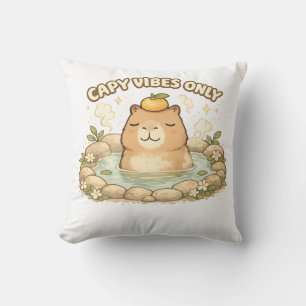 Coussin Capy Vibes Only Mignon Capybara Kawaii