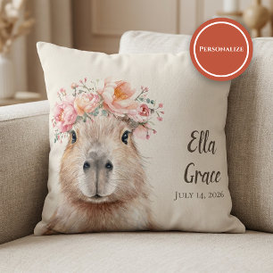 Coussin Capybara Baby Nursery • Personnalisé