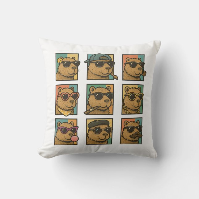 Coussin Capybara Calm Crew (Recto)