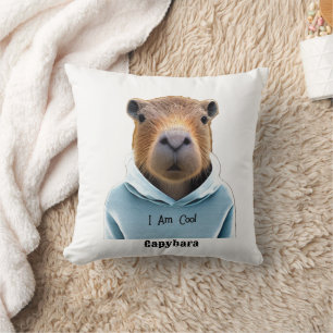 Coussin CAPYBARA Dans Un Sweat - shirt à capuche Je Suis C