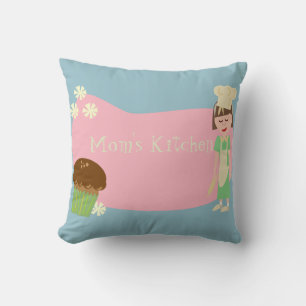 Coussin Caractère de dessin Baker personnalisé Cuisine amu