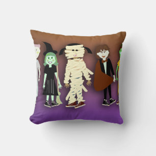 Coussin Caractères de monstre de dessin animé d'Halloween