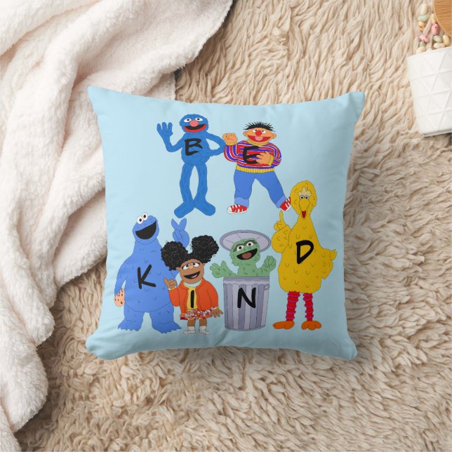 Coussin Caractères de rue Sésame | Be Kind - Langue des si (Couverture)