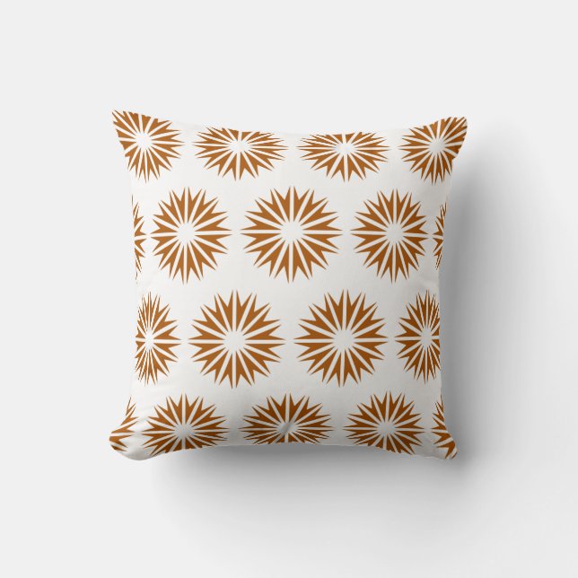 Coussin Caramel Moderne Sunbursts (Recto)