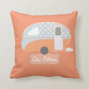 Coussin Caravane Orange Retro