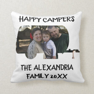 Coussin Caravane personnalisées caravane famille photo heu